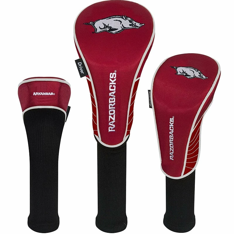 Team Golf Arkansas Set Of Three Headcovers 3 Team Golf Arkansas Set Of Three Headcovers