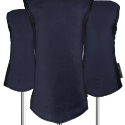 Sun Mountain Golf Canvas & Leather Head Covers -GOLF CLUB COVERS Sales CanvasLeatherHeadcoverNavy Black