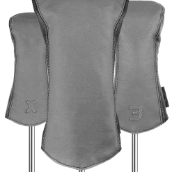 Sun Mountain Golf Canvas & Leather Head Covers -GOLF CLUB COVERS Sales CanvasLeatherHeadcoverSlate Black