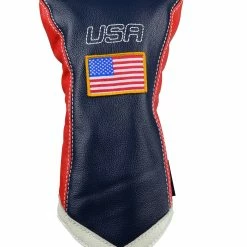 Sun Mountain Golf Leather Head Covers -GOLF CLUB COVERS Sales G823779Navy Red WhiteChevron