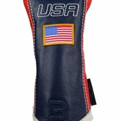 Sun Mountain Golf Leather Head Covers -GOLF CLUB COVERS Sales G823786Navy Red WhiteChevron3