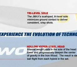 Tour Edge Bazooka JMax Draw Ironwoods (Left Hand Only) 10 Tour Edge Bazooka JMax Draw Ironwoods (Left Hand Only) -GOLF CLUB COVERS Sales J Max Draw Iron Wood 3