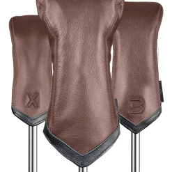 Sun Mountain Golf Leather Head Covers -GOLF CLUB COVERS Sales LeatherHeadcoversBrown Black