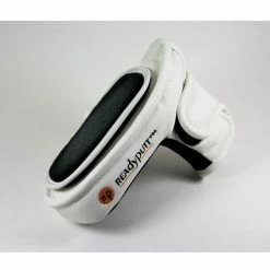 ReadyPutt Blade Mid-Mallet Putter Head Cover With Ball Cleaner - White