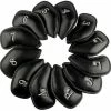 HNM Golf Volf Golf Black Synthetic Leather Iron Covers Set -GOLF CLUB COVERS Sales VolfGolfHeadcover BlackLeatherIrons0