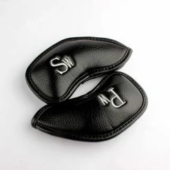 HNM Golf Volf Golf Black Synthetic Leather Iron Covers Set -GOLF CLUB COVERS Sales VolfGolfHeadcover BlackLeatherIrons2
