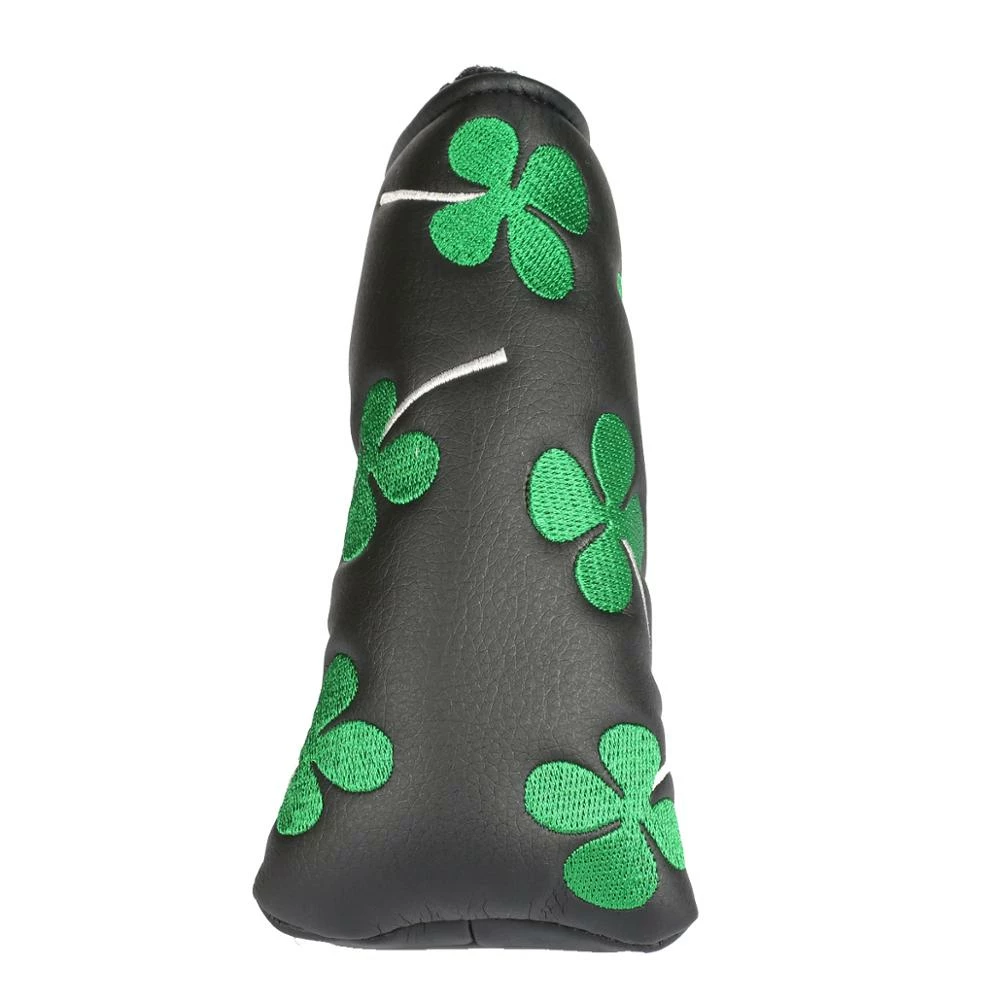 HNM Golf Volf Golf Black Synthetic Leather Shamrock Putter Cover 5 HNM Golf Volf Golf Black Synthetic Leather Shamrock Putter Cover - Image 3