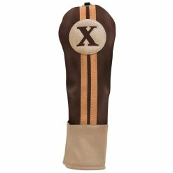 Hireko Sahara Retro Vintage #X Fairway Wood Headcovers -GOLF CLUB COVERS Sales fw x hc chocolate mocha