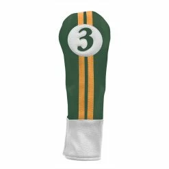 Hireko Sahara Retro Vintage #3 Fairway Wood Headcovers -GOLF CLUB COVERS Sales green yellow hc fw 3
